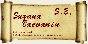 Suzana Bačvanin vizit kartica